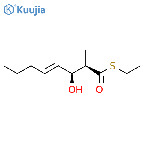 4-Octenethioic acid, 3-hydroxy-2-methyl-, S-ethyl ester, (R*,S*)- structure