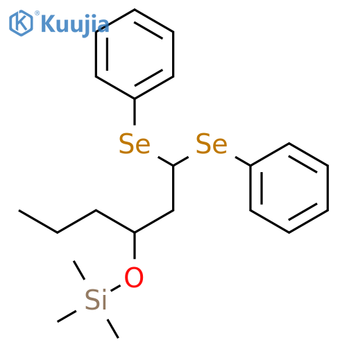 Silane, [1-[2,2-bis(phenylseleno)ethyl]butoxy]trimethyl- structure