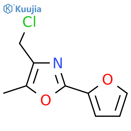 4-(Chloromethyl)-2-furan-2-yl-5-methyloxazole structure