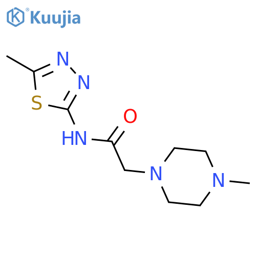 1-Piperazineacetamide,4-methyl-N-(5-methyl-1,3,4-thiadiazol-2-yl)- structure