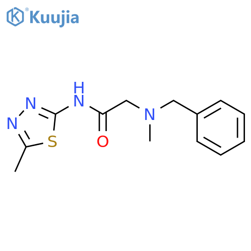 Acetamide,2-[methyl(phenylmethyl)amino]-N-(5-methyl-1,3,4-thiadiazol-2-yl)- structure