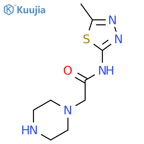 1-Piperazineacetamide,N-(5-methyl-1,3,4-thiadiazol-2-yl)- structure