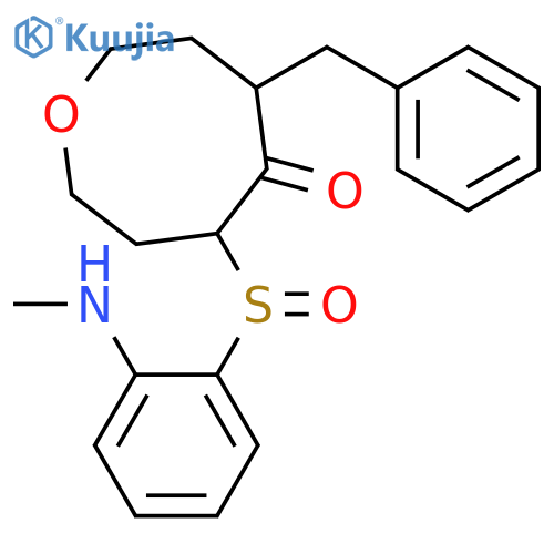 5-OXOCANONE, 4-[[2-(METHYLAMINO)PHENYL]SULFINYL]-6-(PHENYLMETHYL)- structure