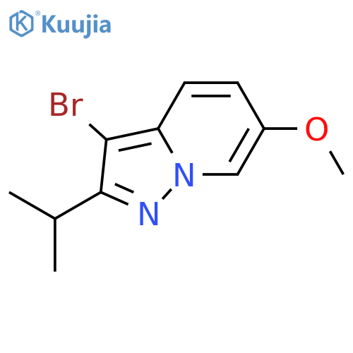 Pyrazolo[1,5-a]pyridine, 3-bromo-6-methoxy-2-(1-methylethyl)- structure