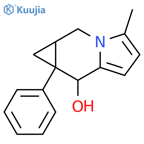 1H-Cycloprop[f]indolizin-7-ol, 1a,2,7,7a-tetrahydro-4-methyl-7a-phenyl- structure
