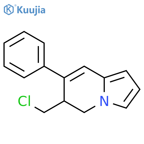 Indolizine, 6-(chloromethyl)-5,6-dihydro-7-phenyl- structure