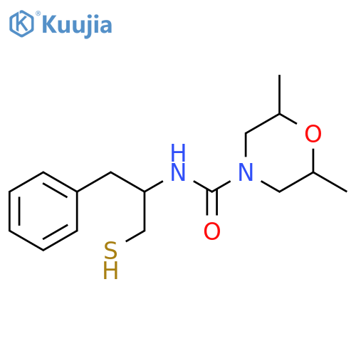 4-Morpholinecarboxamide,N-[1-(mercaptomethyl)-2-phenylethyl]-2,6-dimethyl- structure