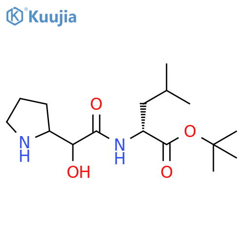 D-Leucine, N-(hydroxy-2-pyrrolidinylacetyl)-, 1,1-dimethylethyl ester (9CI) structure