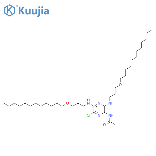 N-(6-Chloro-3,5-bis{[3-(dodecyloxy)propyl]amino}pyrazin-2-yl)acetamide structure