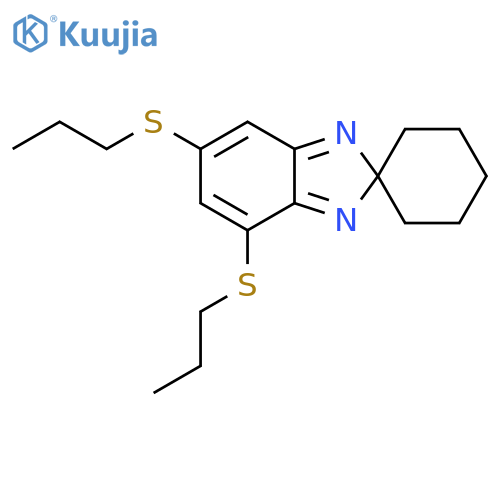 Spiro[2H-benzimidazole-2,1'-cyclohexane], 4,6-bis(propylthio)- structure