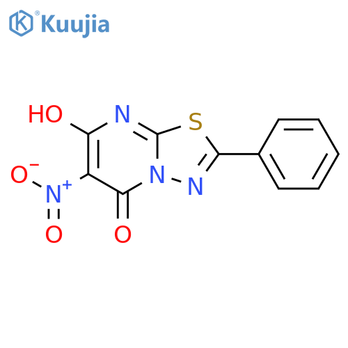 5H-1,3,4-Thiadiazolo[3,2-a]pyrimidin-5-one, 7-hydroxy-6-nitro-2-phenyl- structure