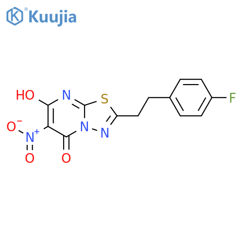 5H-1,3,4-Thiadiazolo[3,2-a]pyrimidin-5-one, 2-[2-(4-fluorophenyl)ethyl]-7-hydroxy-6-nitro- structure