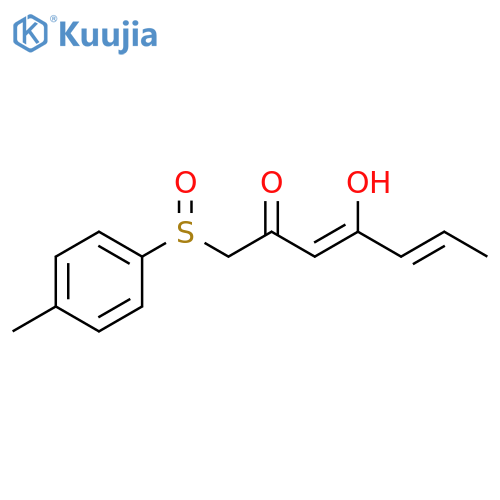3,5-Heptadien-2-one, 4-hydroxy-1-[(4-methylphenyl)sulfinyl]- structure