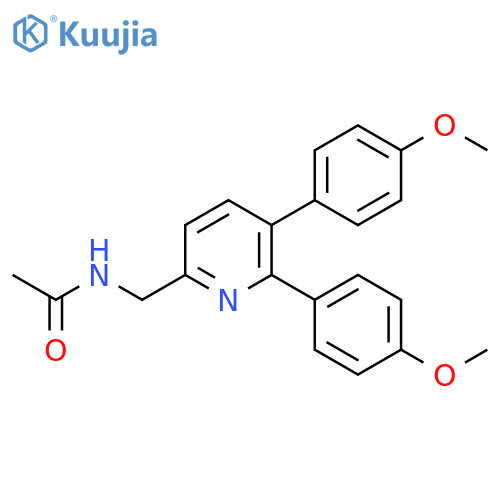Acetamide, N-[[5,6-bis(4-methoxyphenyl)-2-pyridinyl]methyl]- structure