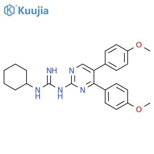 Guanidine, N-[4,5-bis(4-methoxyphenyl)-2-pyrimidinyl]-N'-cyclohexyl- structure