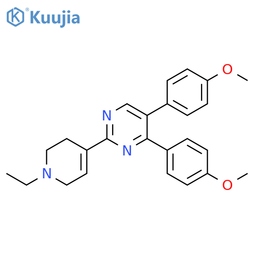 Pyrimidine,2-(1-ethyl-1,2,3,6-tetrahydro-4-pyridinyl)-4,5-bis(4-methoxyphenyl)- structure