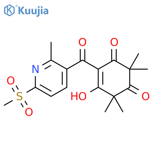 4-Cyclohexene-1,3-dione, 5-hydroxy-2,2,6,6-tetramethyl-4-[[2-methyl-6-(methylsulfonyl)-3-pyridinyl]carbonyl]- structure