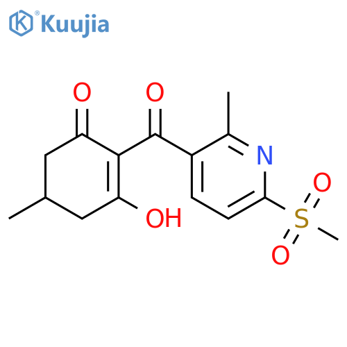 2-Cyclohexen-1-one,3-hydroxy-5-methyl-2-[[2-methyl-6-(methylsulfonyl)-3-pyridinyl]carbonyl]- structure