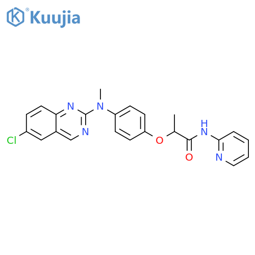 Propanamide,2-[4-[(6-chloro-2-quinazolinyl)methylamino]phenoxy]-N-2-pyridinyl- structure