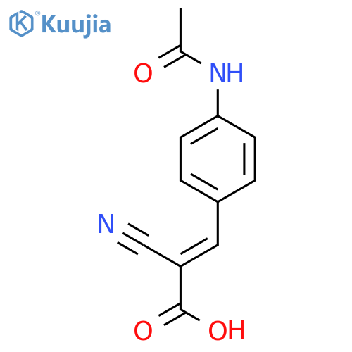 3-(4-Acetamidophenyl)-2-cyanoprop-2-enoic acid structure