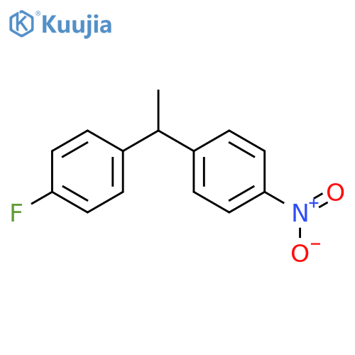 Benzene, 1-fluoro-4-[1-(4-nitrophenyl)ethyl]- structure