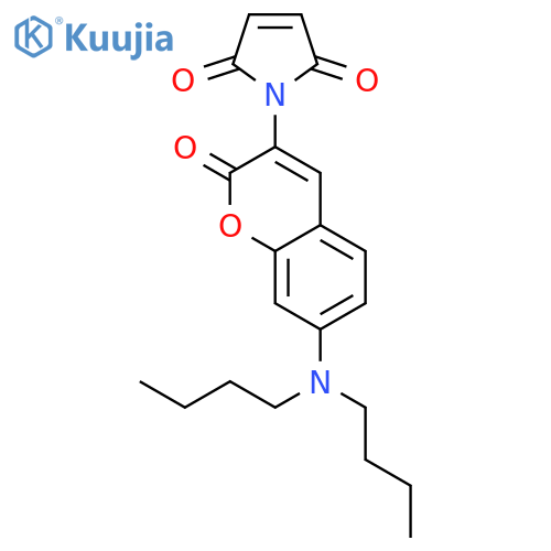 1H-Pyrrole-2,5-dione, 1-[7-(dibutylamino)-2-oxo-2H-1-benzopyran-3-yl]- structure
