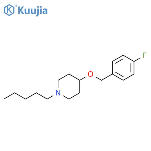 Piperidine, 4-[(4-fluorophenyl)methoxy]-1-pentyl- structure