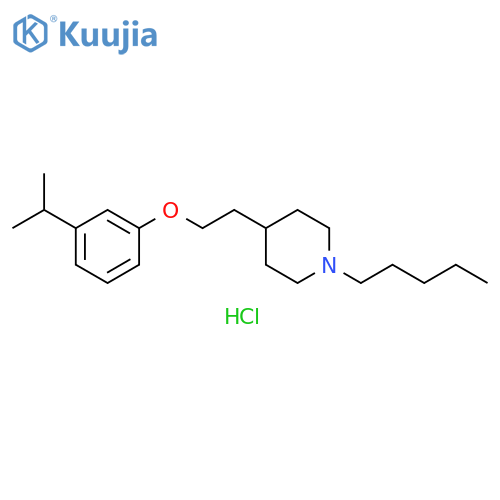 Piperidine, 4-[2-[3-(1-methylethyl)phenoxy]ethyl]-1-pentyl-, hydrochloride structure