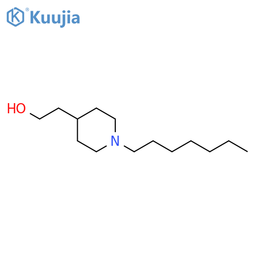 2-(1-heptylpiperidin-4-yl)ethan-1-ol structure