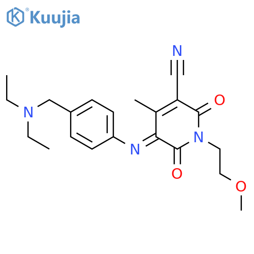 3-Pyridinecarbonitrile,5-[[4-(diethylamino)methylphenyl]imino]-1,2,5,6-tetrahydro-1-(2-methoxyethyl)-4-methyl-2,6-dioxo- structure