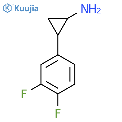 (1R,2R)-2-(3,4-difluorophenyl)cyclopropan-1-amine structure
