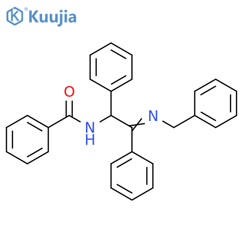 Benzamide, N-[1,2-diphenyl-2-[(phenylmethyl)imino]ethyl]- structure