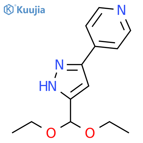 4-3-(diethoxymethyl)-1H-pyrazol-5-ylpyridine structure