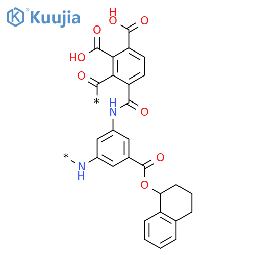 Poly[imino[5-[[(1,2,3,4-tetrahydro-1-naphthalenyl)oxy]carbonyl]-1,3-phenylene]iminocarbonyl(dicarboxyphenylene)carbonyl] structure