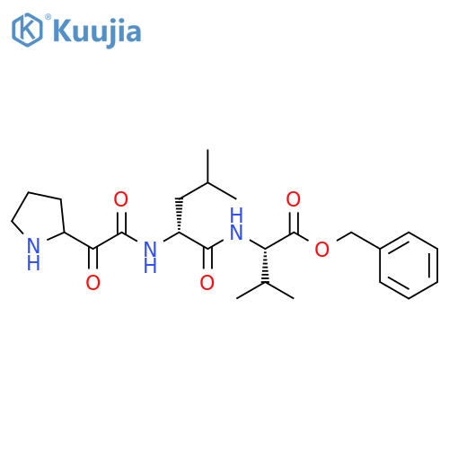 L-Valine, N-[N-(oxo-2-pyrrolidinylacetyl)-D-leucyl]-, phenylmethyl ester structure