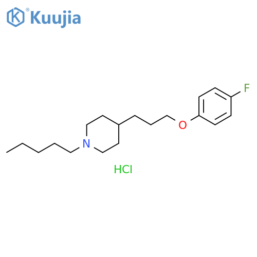 Piperidine, 4-[3-(4-fluorophenoxy)propyl]-1-pentyl-, hydrochloride structure