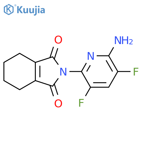 1H-Isoindole-1,3(2H)-dione, 2-(6-amino-3,5-difluoro-2-pyridinyl)-4,5,6,7-tetrahydro- structure