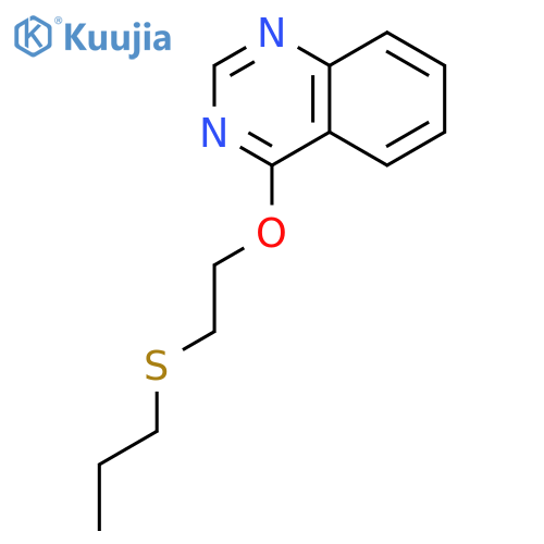 Quinazoline, 4-[2-(propylthio)ethoxy]- structure