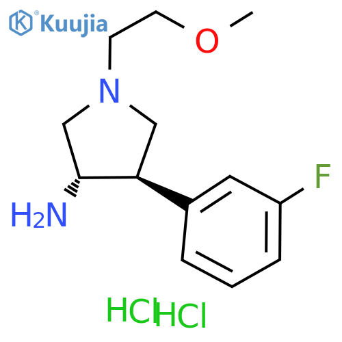(3S,4R)-4-(3-fluorophenyl)-1-(2-methoxyethyl)pyrrolidin-3-amine dihydrochloride structure