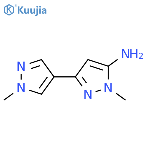 1-methyl-3-(1-methyl-1H-pyrazol-4-yl)-1H-pyrazol-5-amine structure