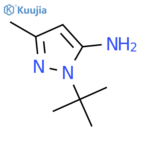 1-Tert-butyl-3-methyl-1H-pyrazol-5-amine structure