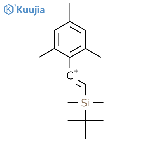 Ethenylium, 2-[(1,1-dimethylethyl)dimethylsilyl]-1-(2,4,6-trimethylphenyl)- structure