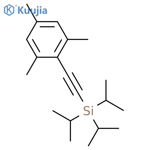 Silane, tris(1-methylethyl)[(2,4,6-trimethylphenyl)ethynyl]- structure