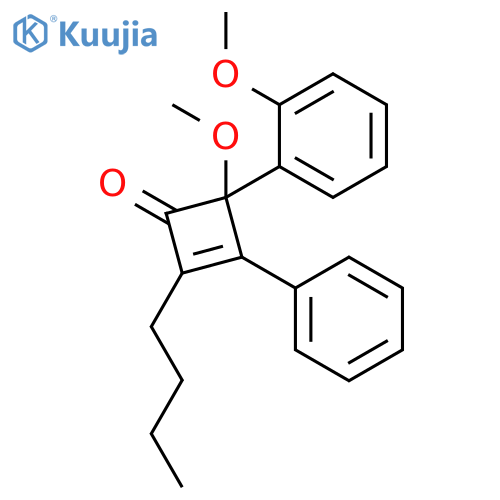 2-Cyclobuten-1-one, 2-butyl-4-methoxy-4-(2-methoxyphenyl)-3-phenyl- structure