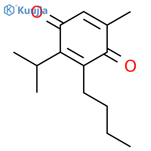 2,5-Cyclohexadiene-1,4-dione, 3-butyl-5-methyl-2-(1-methylethyl)- structure