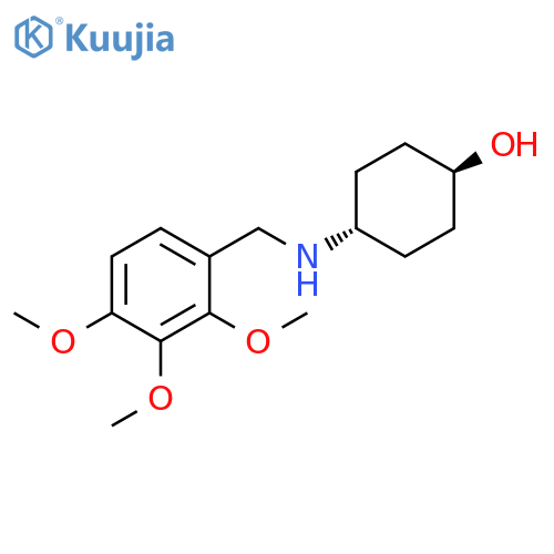 Cyclohexanol, 4-[[(2,3,4-trimethoxyphenyl)methyl]amino]-, trans- structure