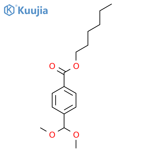 BENZOIC ACID, 4-(DIMETHOXYMETHYL)-, HEXYL ESTER structure