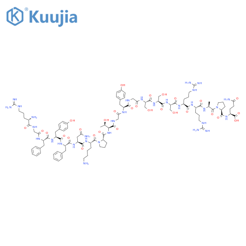 L-Glutamine,L-arginylglycyl-L-phenylalanyl-L-tyrosyl-L-phenylalanyl-L-asparaginyl-L-lysyl-L-prolyl-L-threonylglycyl-L-tyrosylglycyl-L-seryl-L-seryl-L-seryl-L-arginyl-L-arginyl-L-alanyl-L-prolyl-(9CI) structure