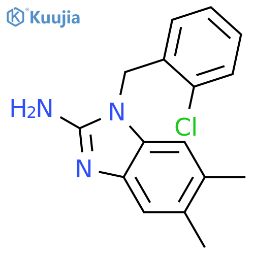 1H-Benzimidazol-2-amine, 1-[(2-chlorophenyl)methyl]-5,6-dimethyl- structure