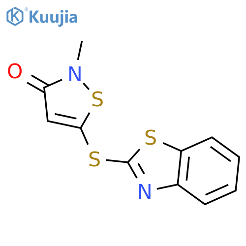3(2H)-Isothiazolone, 5-(2-benzothiazolylthio)-2-methyl- structure